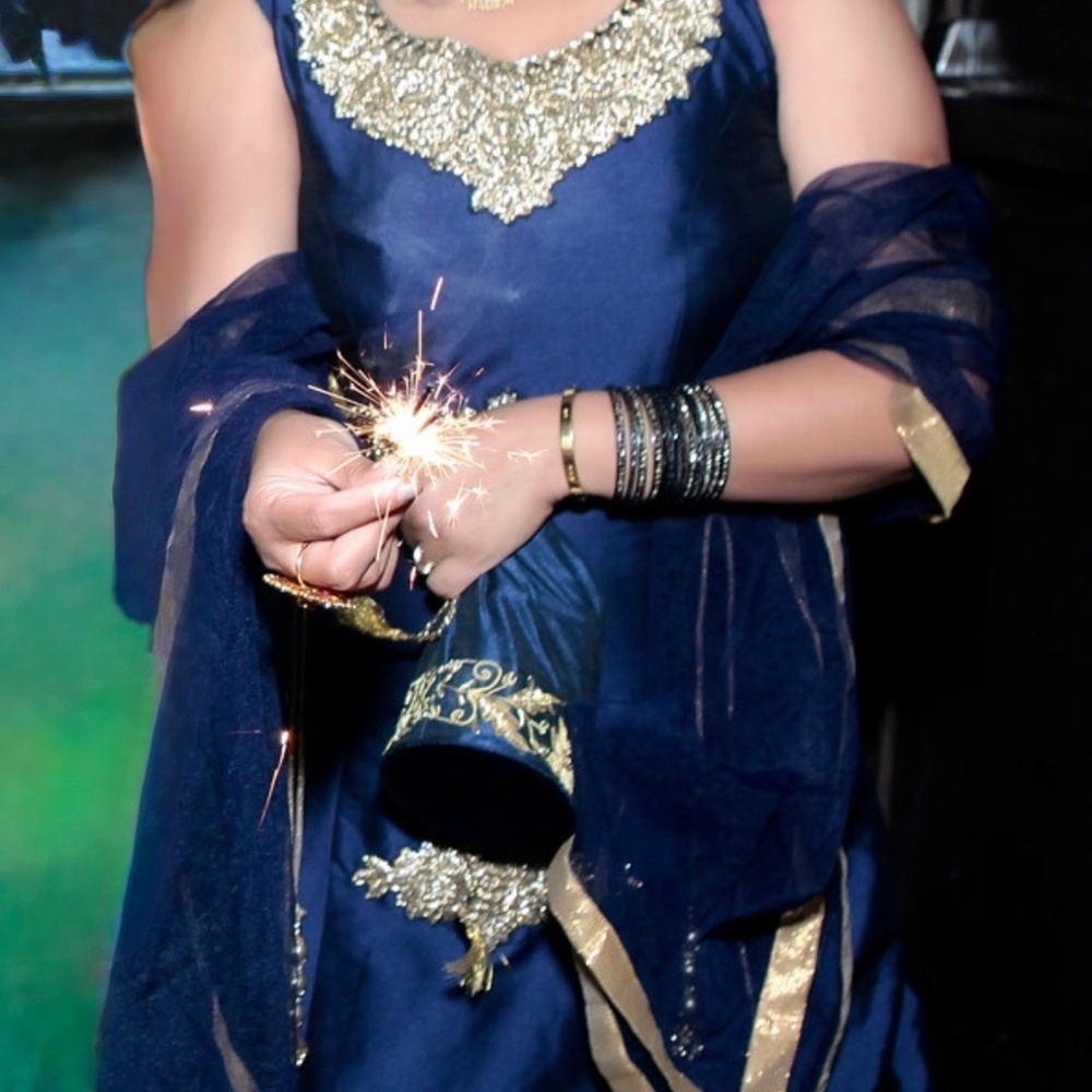 Indian party gown floor length with matching stole